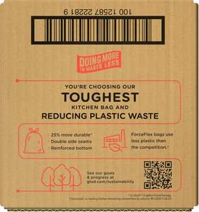 Sacs poubelles de cuisine Glad Tall 13 gallons, MaxStrength Lemon Fresh Bleach, avec cordon de serrage, 90 unités - Product Image 6