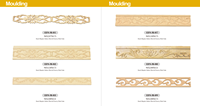 Moulures en bois massif et MDF au design moderne pour les murs intérieurs des villas et des hôtels - Moulures de plafond personnalisées écologiques
