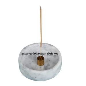 Porte-encens en marbre naturel Brûleur en pierre minimaliste à 9 trous pour bâtons Décor Boho parfait Aromathérapie et cadeaux à bon prix - Product Image 4