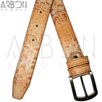 Ceinture en cuir texturé de 35 mm de large, fabriquée au Pakistan par un bon fournisseur, logo personnalisé imprimé, nouvelle tendance, service OEM ODM, prix de gros