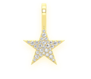 Pendentif Hip Hop Moissanite unisexe pendentif étoile fait à la main en or 10 carats pendentifs à breloque étoile délicate pour femmes fournisseurs d'usine en Inde - Product Image 1