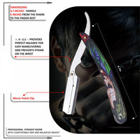 Rasoirs de barbier à bord droit de haute qualité pour hommes coupe-cheveux et rasoir de gorge à poignée en plastique de qualité supérieure pour raser la barbe