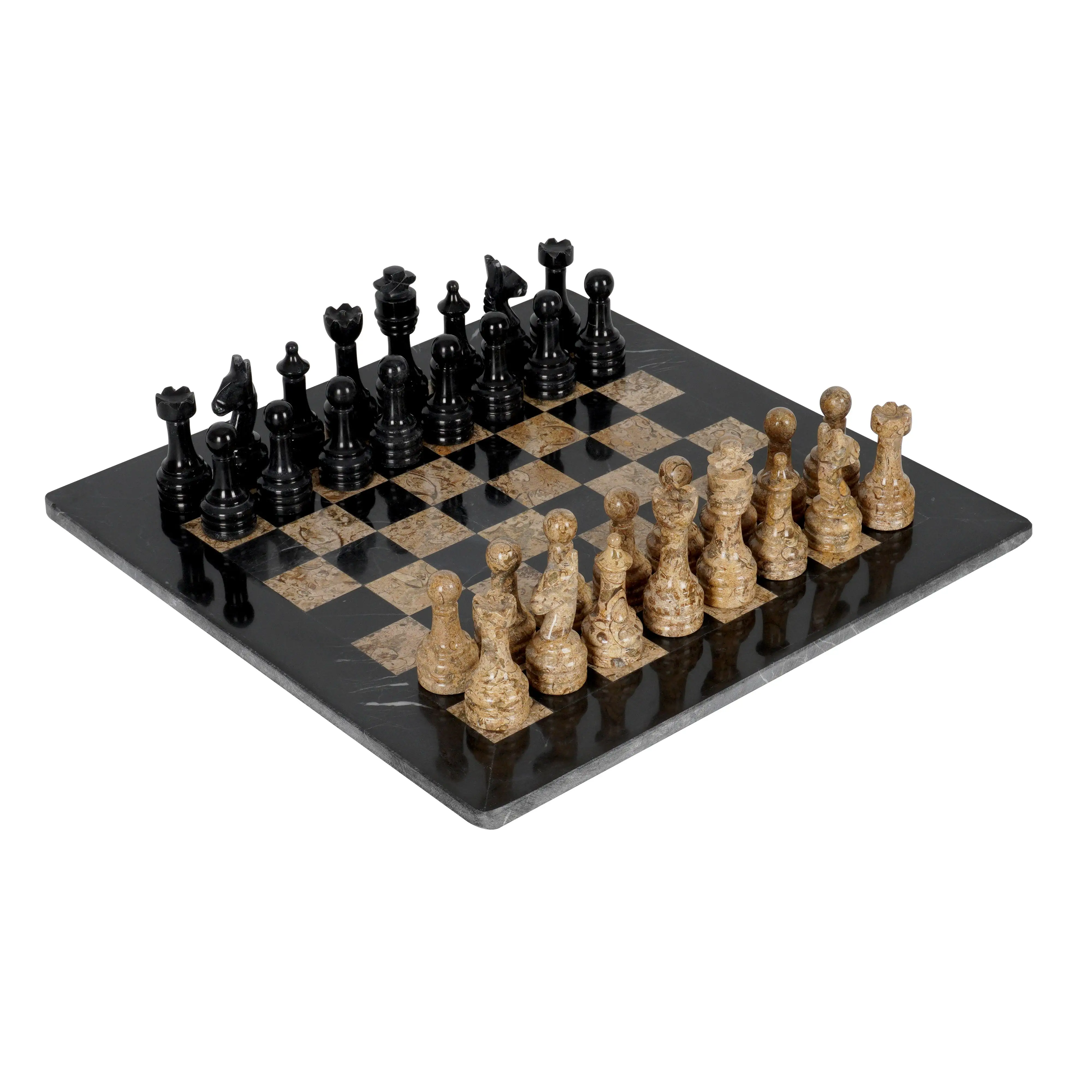 15 Inches Large Handmade Weighted Full Chess Game Set Tournament Chess Sets Gift Style Marble for Adults High Quality Horizontal