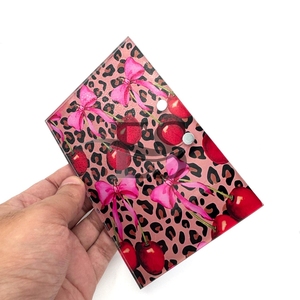 Hot Selling Cherry Bow Cheetah Character Custom Logo Acrylic Lash Box Sustainable <b>Eyelash</b> Tiles <b>Magnets</b> Tweezers - Product Image 2
