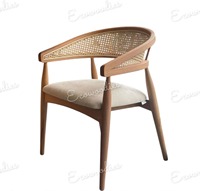 Chaises de salle à manger modernes en bambou et rotin faites à la main, design contemporain écologique, élégantes avec pieds coniques, pour villa, salon, chambre, parc