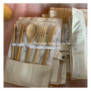 Bon marché et ensemble de couverts de voyage en bambou sain de haute qualité/ensemble de couverts en bambou voyage de Eco2go Vietnam - Product Image 4