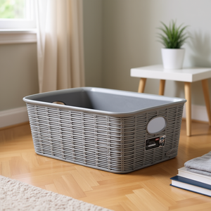 Cesto de Basura Alto Stefanplast ELEGANCE 25x19x10cm Gris Piedra, Cesta de Almacenamiento de Alta Calidad - Product Image 3