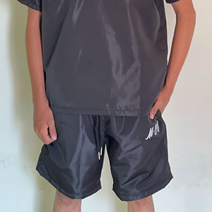 Fashion New Plus Size Autumn Breathable Summer Short-sleeved Terry Quick Dry T-shirt Trousers <b>Set</b> Casual Men's 100% Cotton High - Product Image 2