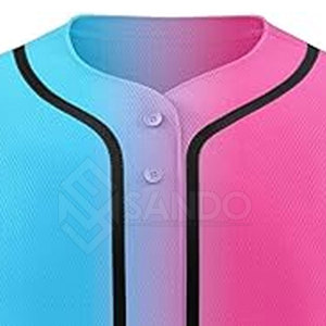 Jersey de béisbol con botones de fabricante de Pakistán Jersey de béisbol de color sólido Jersey de béisbol - Product Image 5
