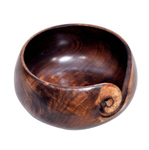 Yarn <b>Bowl</b> <b>Large</b> Size <b>Wooden</b> Knitting <b>Bowl</b> Handmade Heavy Cat Yarn <b>Bowl</b> Wood Top Demanding for Selling - Product Image 3