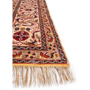 Alfombra de Lana Anudada a Mano Aalam, Diseño de Medallón Rojo Naranja, Kilim Rectangular de 9x12, Abstracta, Hecha a Mano para Adolescentes, para Entrada o Pasillo - Product Image 4