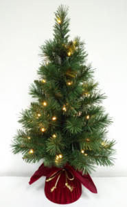 Decorated Christmas Trees with <b>Pinecones</b> & Berries – Mini & Small Pre-Lit Potted Trees 45–120cm - Product Image 1