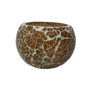 Juego de decoración de vajilla de 2 velas de mosaico de cobre votivas de Metal para decoraciones de jardín hechas a mano - Product Image 1
