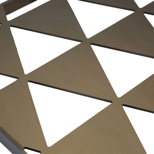 Panel de Pared Cortina de Aluminio Perforado con Corte Láser CNC, Triangular, Anodizado en Bronce con PVDF, Tamaño Personalizado para Separación de Espacios en Exteriores - Product Image 5