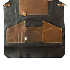 High Quality <b>Cross</b> <b>Back</b> Strap Design Waist <b>Apron</b> Comfortable Durable Leather for Heavy Duty Work for Barbers Cleaning Tool Users - Product Image 6