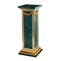 Pilier d'accentuation en malachite semi-précieuse pour comptoirs de cuisine, dessus de table en granit et meubles élégants