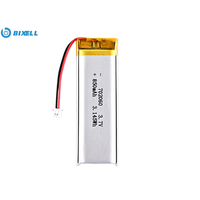 Usine personnalisée 3.7V 702060 850mAh Li-Ion polymère rechargeable 702060 850mah pour lampe anti-moustique cadre photo numérique