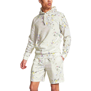 ชุดกีฬาผู้ชายแบบสั้นผ้าฟลีซพิมพ์ลาย - Product Image 3