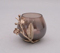 Porte-bougie élégant fait à la main, écologique, personnalisé, inspiré de la nature, avec des coupes en verre pour la décoration de la maison