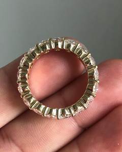 Élégante bague en diamant Moissanite élégante avec pierre précieuse brillante taillée en argent 925 cadeau pour les femmes bijoux fiançailles utilisation - Product Image 4