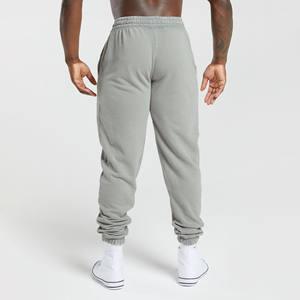 OEM Custom 100% Cotton Terry Pantalons de survêtement tactiques pour hommes Pantalons empilés avec ourlet brut bord coupé lavage à l'acide évasé de haute qualité - Product Image 3