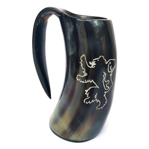 Dragon Design Gravure Viking Horn Mug pour les cadeaux personnalisés, authentique chope de bière médiévale abordable pour les bars et les pubs - Product Image 2