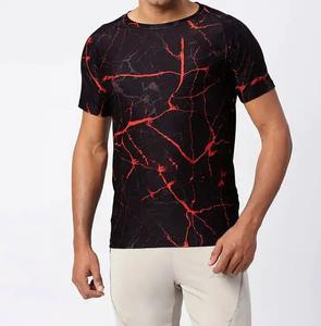 เสื้อยืดผู้ชายผ้ากรดเสื้อยืดแนวสตรีทเสื้อยืดหินฮิปฮอปสไตล์วินเทจปรับแต่งโลโก้ขนาดใหญ่ - Product Image 4