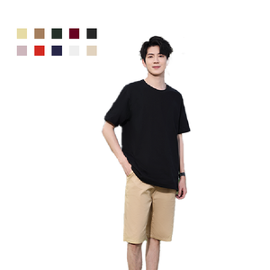 Camiseta de algodón vintage personalizada con 230g peso pesado fábrica gran oferta Camiseta corta informal de diseño liso de gran tamaño para hombres - Product Image 2