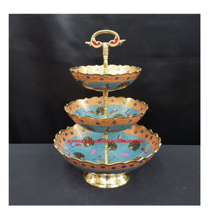 Luxury Green Floral or Custom Rngraving Four Tier Chocolate <b>Stand</b> Hot Selling and High Quality for Multi Purpose Uses for Dates - Product Image 4