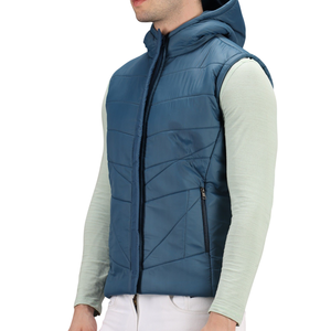 Gilet matelassé avec logo personnalisé pour hommes-Gilet rembourré en duvet respirant de haute qualité, chaud pour l'extérieur, vêtements d'hiver, vente en gros - Product Image 6
