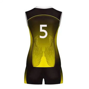 Uniformes de volley-ball deux pièces personnalisés pour femmes Design personnalisé 2025 Impression Logo Uniformes de volley-ball sublimés - Product Image 6