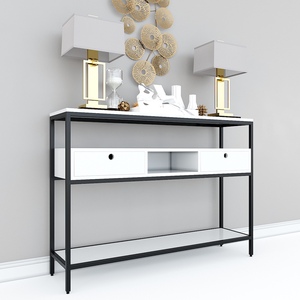 Modern/Classic 3-Tier <b>Entry</b> Villa/Hotel/Bedroom <b>Console</b> <b>Table</b> with Iron Drawers-CST015 - Product Image 3