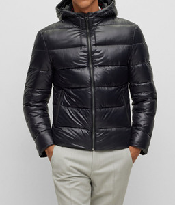 Manteau d'hiver chaud confortable et élégant, rembourrage gonflé à capuche personnalisé réfléchissant pour l'extérieur - Product Image 1