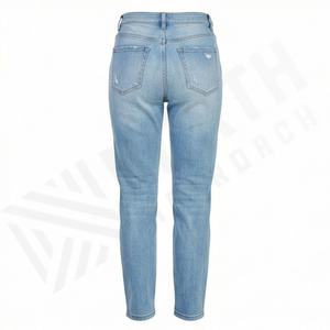 Pantalones Vaqueros Casuales para Mujer, Estilo Recto, Frente Plano, Servicio OEM, Calidad Premium, Precio de Fábrica 2025 - Product Image 2