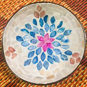 Hot Selling VITRAPRO CO-B400 Vintage Coconut Shell Bowl Inlaid Pearl Eco-Friendly <b>Tableware</b> Utensil Handicraft Made Vietnam - Product Image 2