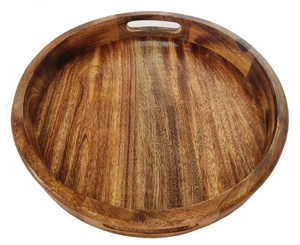 Plateau de service en bois de manguier fantaisie moderne forme ronde en gros pour la maison décorative hôtel restaurant bar ustensiles de cuisine décor de table 2025 - Product Image 3
