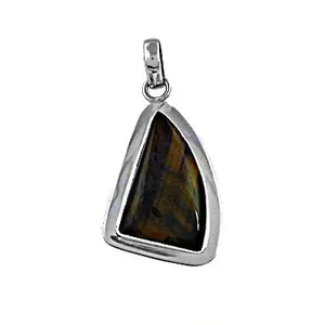 Pendentif en argent sterling avec cristal naturel œil de tigre, hypoallergénique et sans nickel, pour femme, à porter au quotidien, idéal pour offrir - Product Image 1