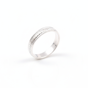 Anillo de Compromiso Clásico de Plata de Ley 925 con Banda Milgrain para Mujer, para Bodas y Fiestas - Product Image 1