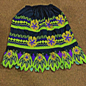 2025 faldas polinesias personalizadas de alta calidad para mujer, ropa de algodón transpirable de la isla del Pacífico con bordado de estilo informal - Product Image 3