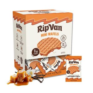 Rip <b>Van</b> Wafels Dutch Caramel Mini Stroopwafels - Low Carb Snacks (3g Net Carbs) - 32 Pack - Product Image 1