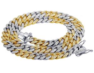 Diseño personalizado de alta calidad de tendencia en cadena cubana de moissanita de corte redondo de plata S925 - Product Image 3