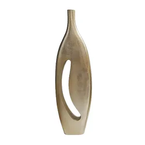 Jarrón de Flores de Metal Moderno y Alto de Lujo, Modelo de Tendencia Global, Jarrón de Metal Hecho a Mano de Primera Calidad para Decoración Floral Contemporánea - Product Image 2