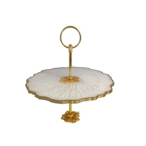 Birthday Party Decoration Customized Size Cake Stands Rounded Wooden Cake Stand With Marble Top Multi-functional Cake Stands - Product Image 5