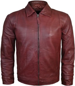 Veste en cuir personnalisée pour hommes-Vestes en cuir d'agneau véritable style vintage classique pour hommes Vestes en cuir marron pour hommes - Product Image 1