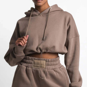 Marque personnalisée Filles Joggers Ensembles Mode Jeunesse Survêtement avec Col Montant Doux Spandex Tissu Respirant Maternité-Friendly - Product Image 1