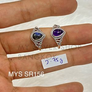 Bague élégante en pierres précieuses, fabriquée en argent sterling 925, style bohème, pierre taille poire, bijoux pour femmes, prix de gros - Product Image 1