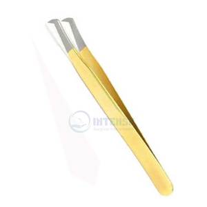 Volume en acier inoxydable de qualité supérieure Pince à épiler à 75 degrés Outil d'extension de cils professionnel pour maquilleurs et salons - Product Image 5