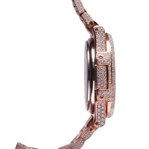 Reloj de Acero Inoxidable para Hombre con Diseño Único, Diamantes Cultivados en Laboratorio, Movimiento de Cuarzo, Estilo Hip Hop, Moderno y a la Moda - Product Image 2