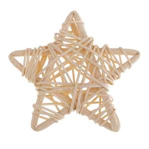Colgantes decorativos para árbol de Navidad, Bola de mimbre, estrellas, adornos para el hogar - Product Image 5