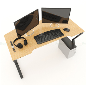 โต๊ะเกมมิ่ง GBamboo GB38006 รูปทรง M ขนาด 70x140 ซม. ขาไม้และพลาสติก พร้อมพื้นผิว MDF และเมลามีน - Product Image 2